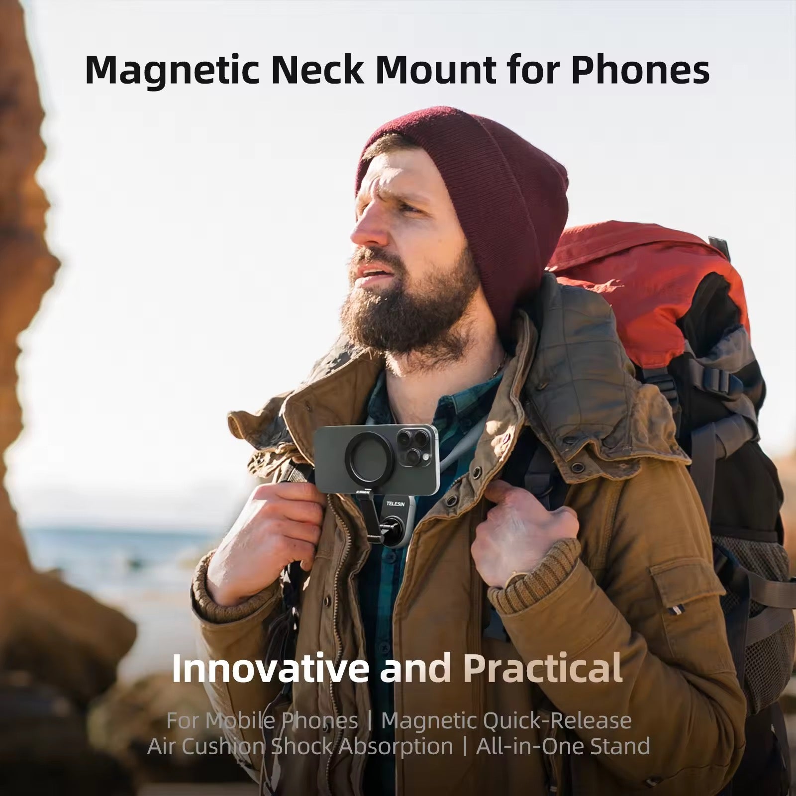 Magnetic Neck Phone Holder