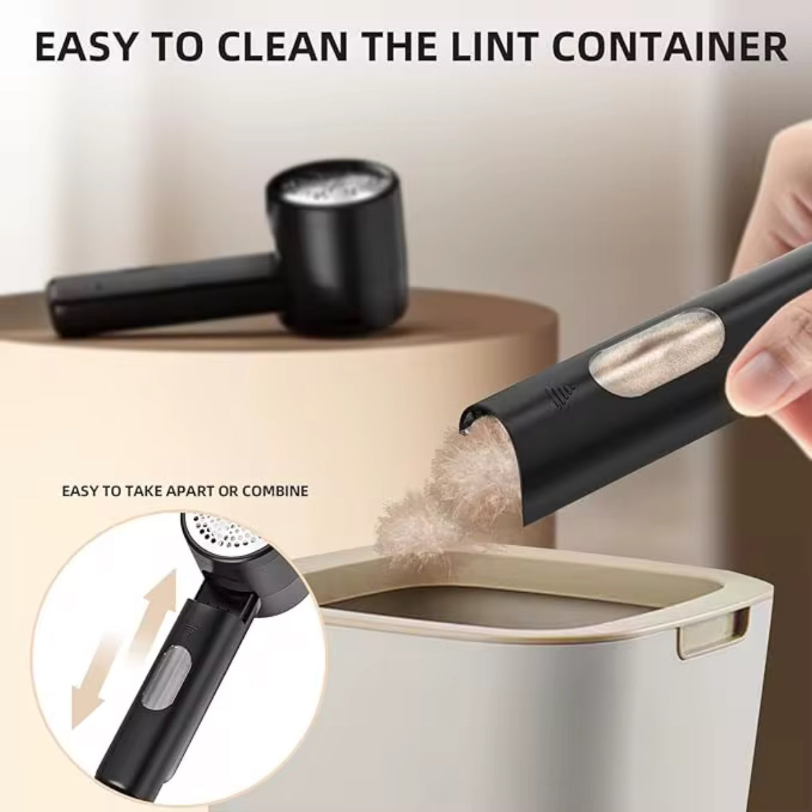 Rechargeable LED Display Lint Remover