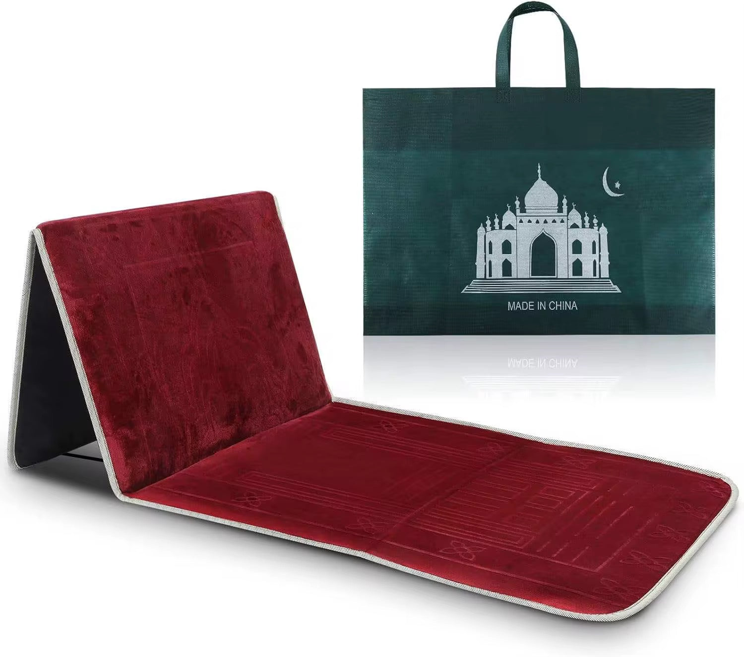 Foldable muslim rug